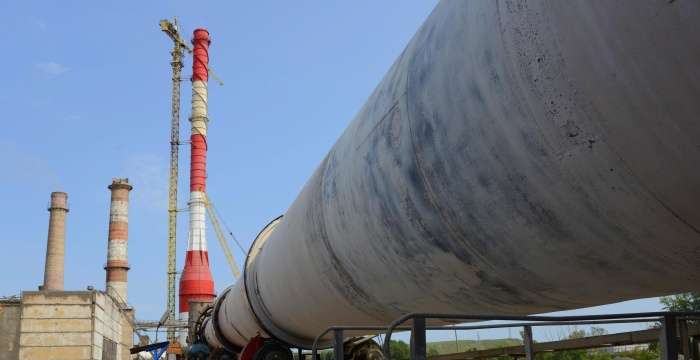 Самая мощная печь Красноярского цементного завода остановлена для подключения нового фильтра