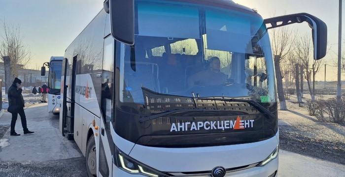 «Ангарскцемент» запустил новый автобусный маршрут для иногородних работников